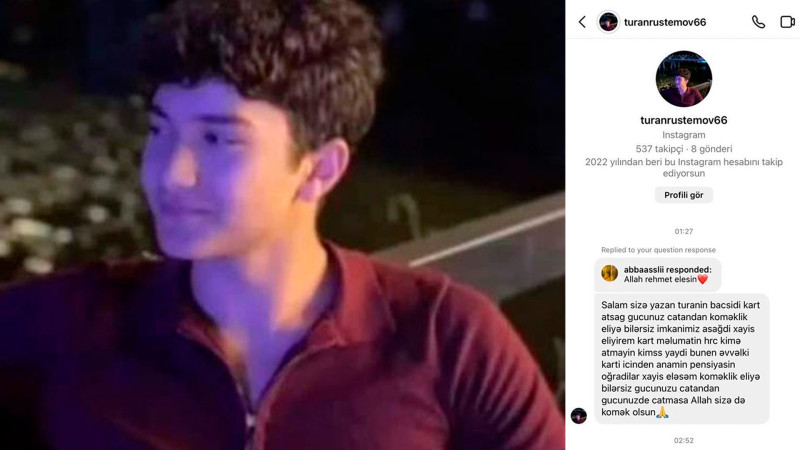 Bakıda Tural Rüstəmovun adına saxta profil yaradılıb