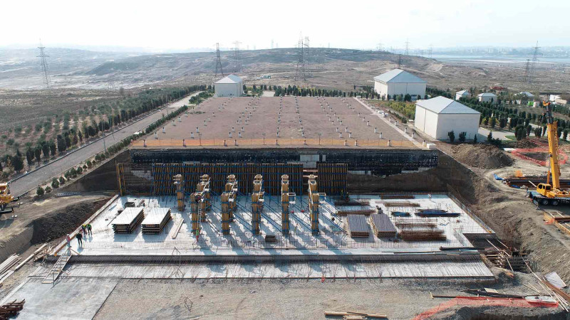 Balaxanı qəsəbəsində yeni su anbarı inşa edilir