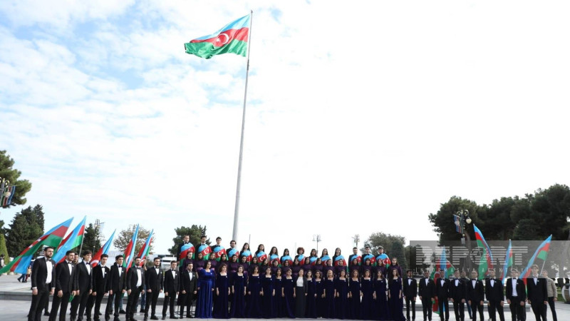 Bakı bulvarında Bayraq Günü qeyd olunub