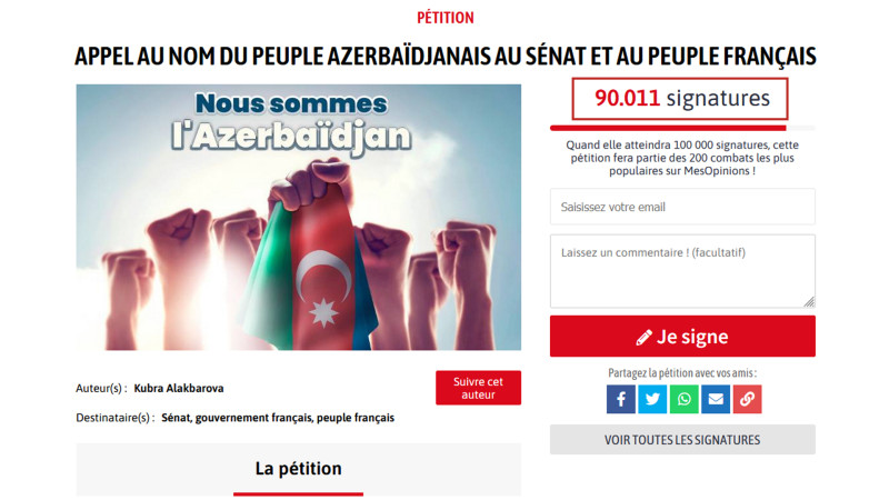 Artıq 90 000 nəfər öz sözünü dedi: petisiyanı dəstəkləyənlərin sayı günü-gündən artır