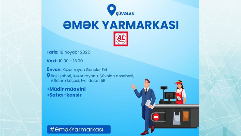 Xəzər rayon Gənclər Evində əmək yarmarkası keçiriləcək
