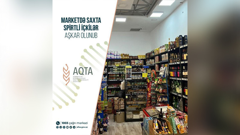 Bakıda saxta spirtli içki satan mağaza aşkarlanıb