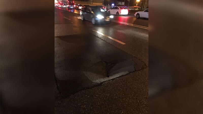 Əhmədlidə yol çöküb