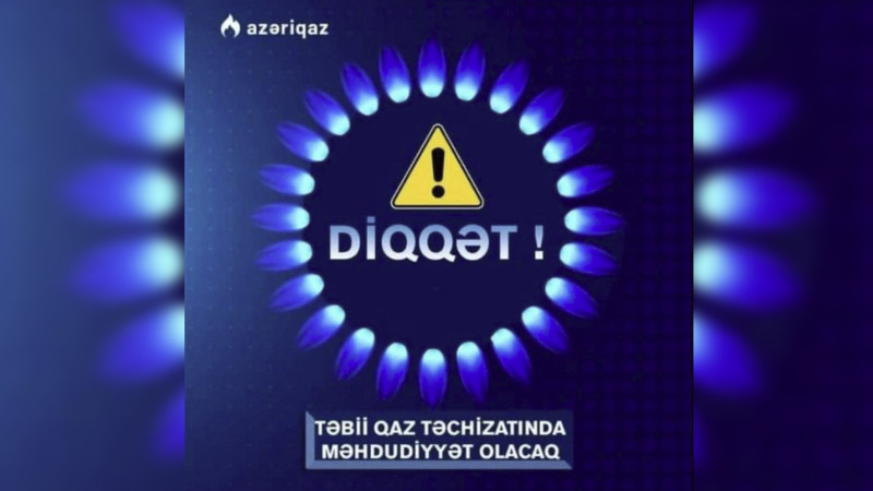 Paytaxtın bir hissəsində qaz təchizatında fasilə yaranacaq