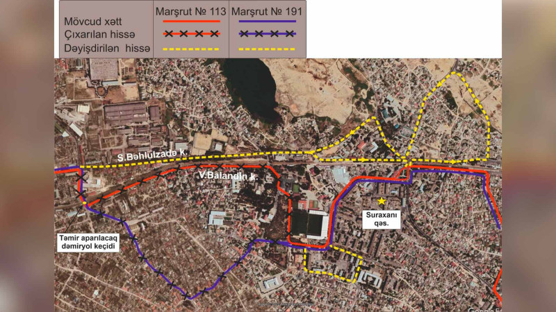 Bakıda 2 avtobusun marşrutunda dəyişiklik baş verib