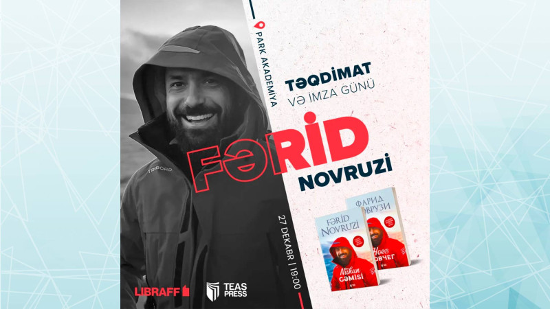 “Libraff”da Fərid Novruzinin kitabının təqdimatı baş tutacaq