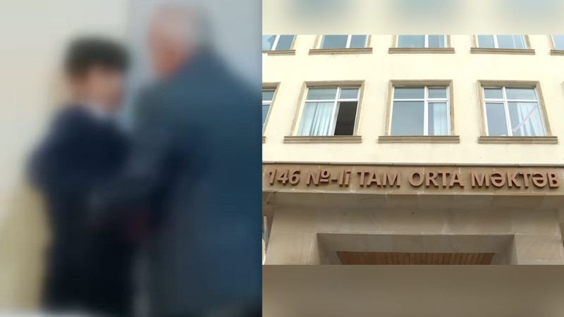 Sinif yoldaşları şagirdi döyən müəllimin tərəfini tutublar
