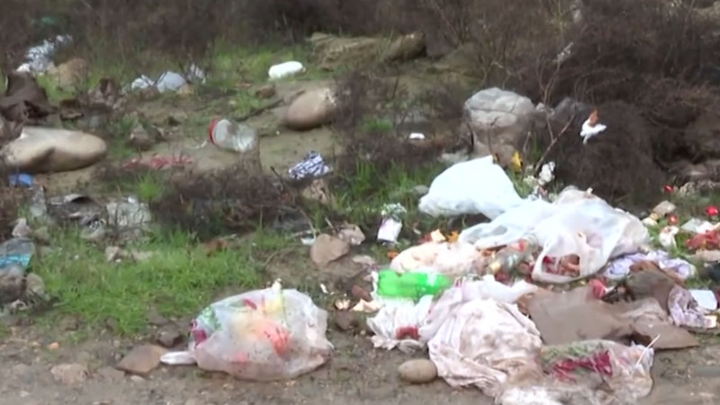 Albalı qəsəbəsində zibil yeşiklərinin qıtlığı yaşanır