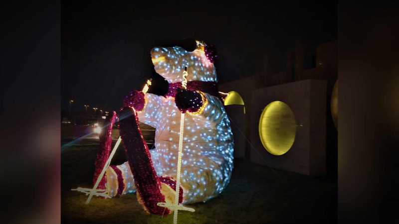 Xəzər rayonunda yeni il münasibətilə xüsusi dekorasiyalar quraşdırılıb