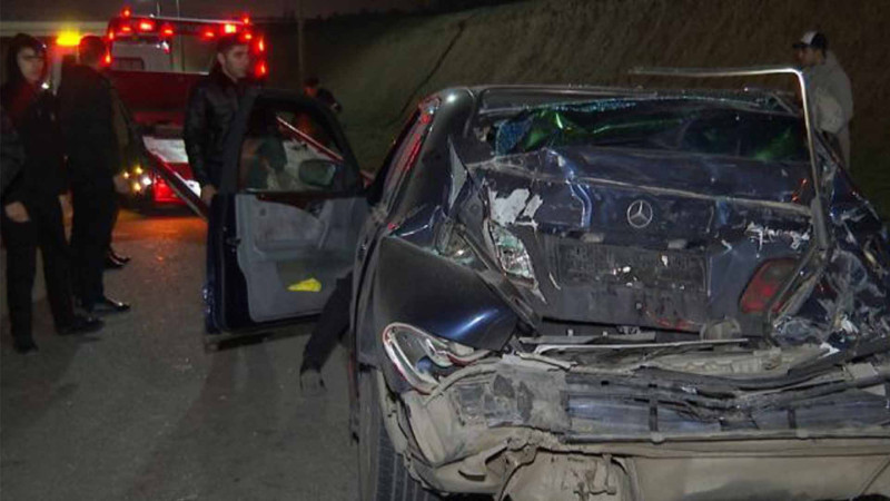 Bakı Dairəvi yolunda qəza: avtobus avtomobillə toqquşub