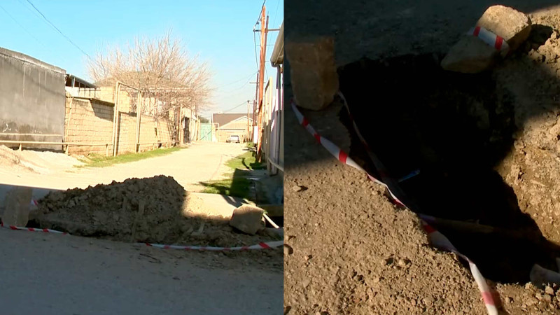 Sulutəpədə “Azərsu”nun təmir işlərindən sonra küçədə 2 ildir çuxur qalır