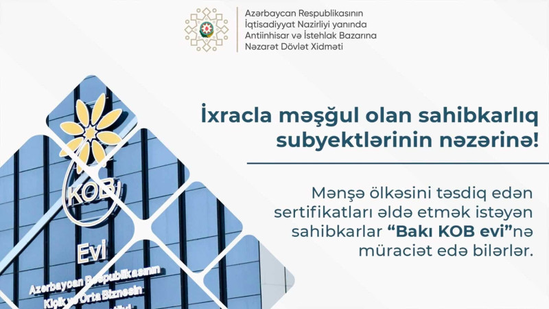 “Bakı KOB evi”nə daha bir xidmət verilib