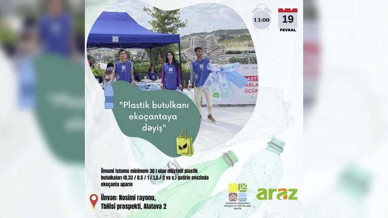 Bakıda “Plastik butulkanı ekoçantaya dəyiş” aksiyası yenidən start verdi