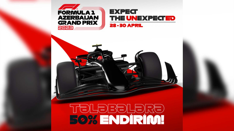 Bakıda keçiriləcək “Formula 1”ə biletlər 50% endirimlə satılır