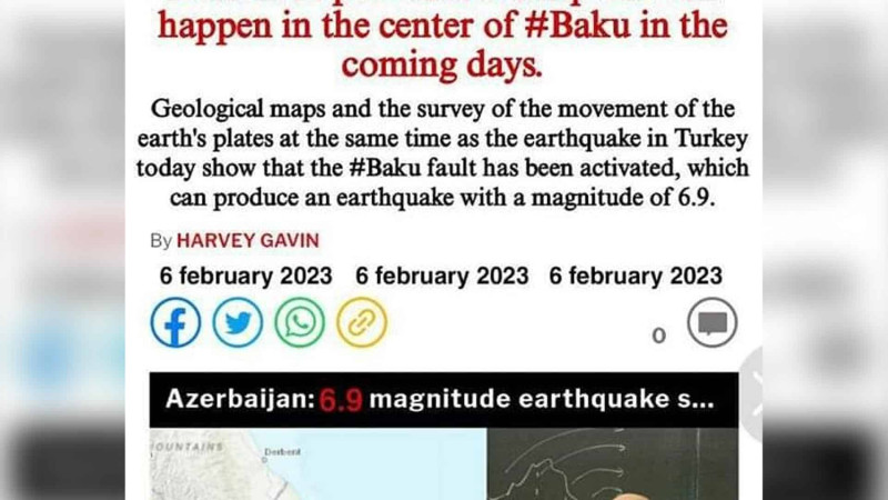 Sosial şəbəkələrdə yayılan saxta məlumatlar Bakı sakinləri arasında panikaya səbəb olub