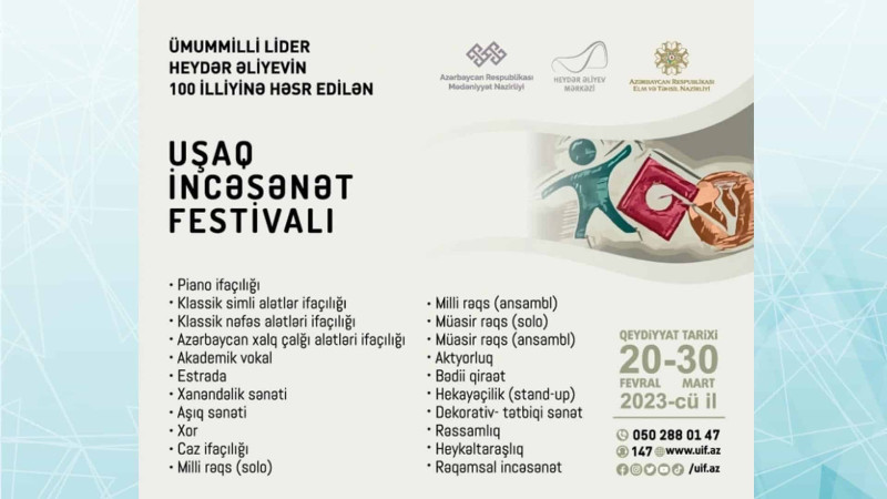 Bakıda Birinci Uşaq İncəsənət Festivalının finalı təşkil olunacaq