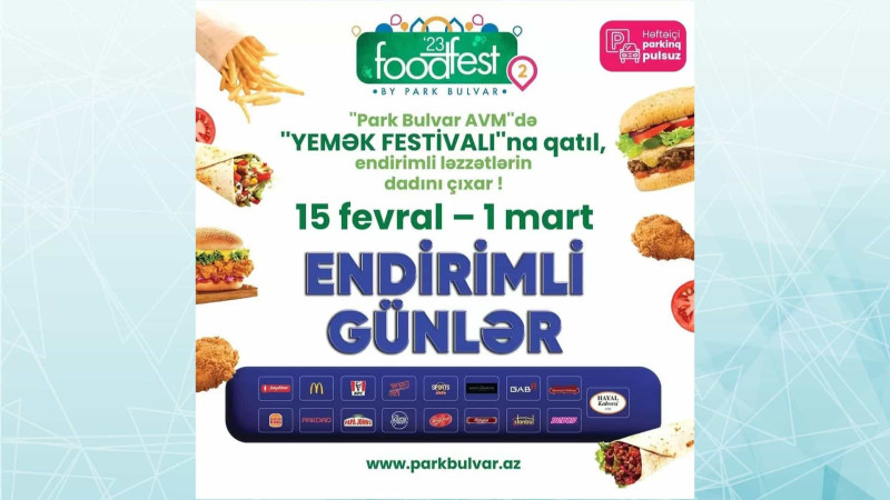 “Park Bulvar” ticarət mərkəzində yemək festivalı keçiriləcək