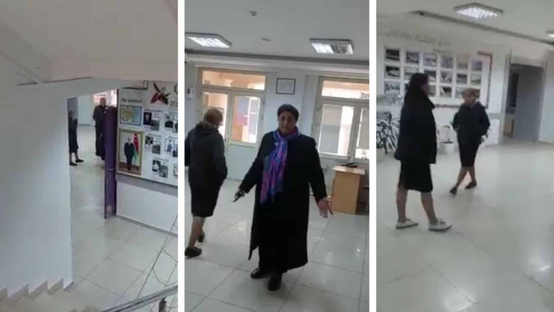 Bakıda orta məktəbdə qalmaqal: keçmiş təsərrüfat müdiri zorla məktəbə girərək iş prosesinə maneə törədib
