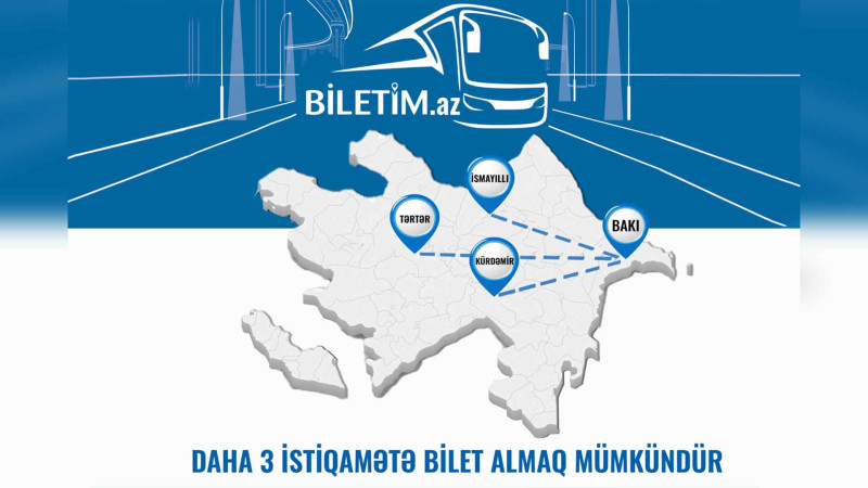Bakıdan 23 istiqamətə artıq onlayn bilet almaq mümkündür