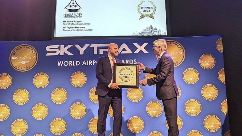 Heydər Əliyev Hava Limanı növbəti dəfə nüfuzlu Skytrax mükafatına layiq görülüb