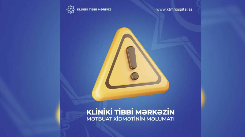 Kliniki Tibbi Mərkəzə 739 nəfər zəhərlənməyə görə müraciət edib