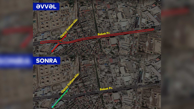 Babək prospektində hərəkətdə dəyişikliklər edilib