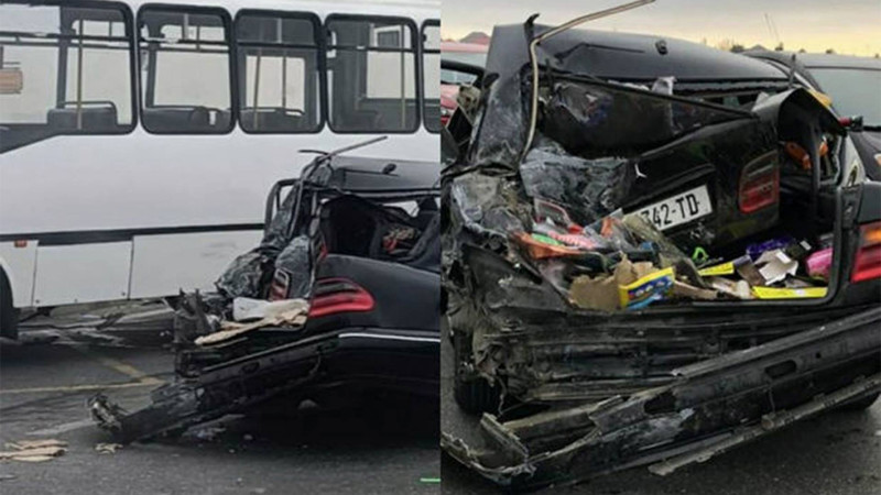 Suraxanı rayonunda sərnişin avtobusu qəza törədib