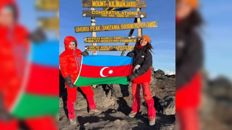 Azərbaycan dağçı qadınlar Afrikanın ən yüksək zirvəsini fəth ediblər