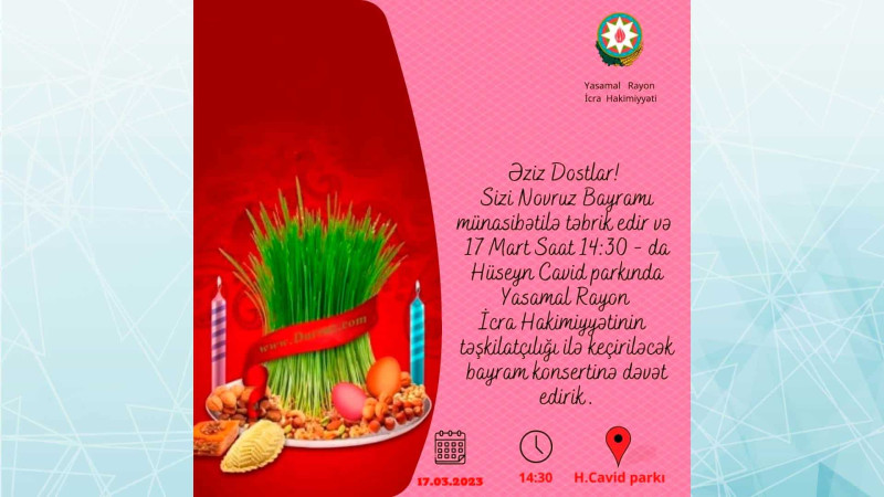 Hüseyn Cavid parkında Novruz bayramı münasibətilə konsert baş tutacaq