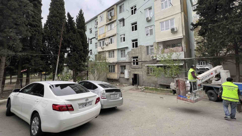 Cavadxan küçəsində abadlıq işləri aparılır