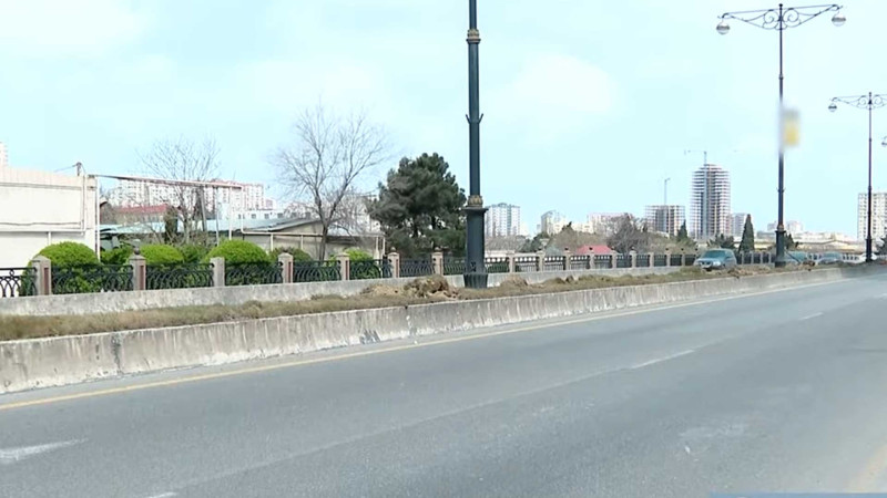 Ziya Bünyadov prospektində olan yaşıllıq zolağı betonlanıb