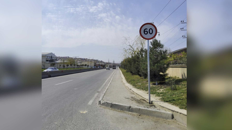 Bakıda daha bir yolda sürət həddi endirilib