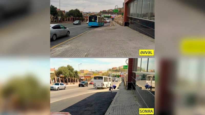 Bakıxanov qəsəbəsində piyada səkisini parkinq ediblər