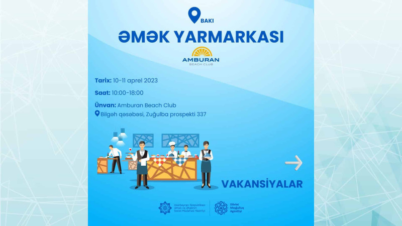 Bakıda 2 günlük əmək yarmarkası keçiriləcək