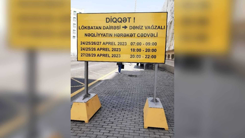“Formula 1” zamanı nəqliyyatın hərəkət cədvəli məlum olub