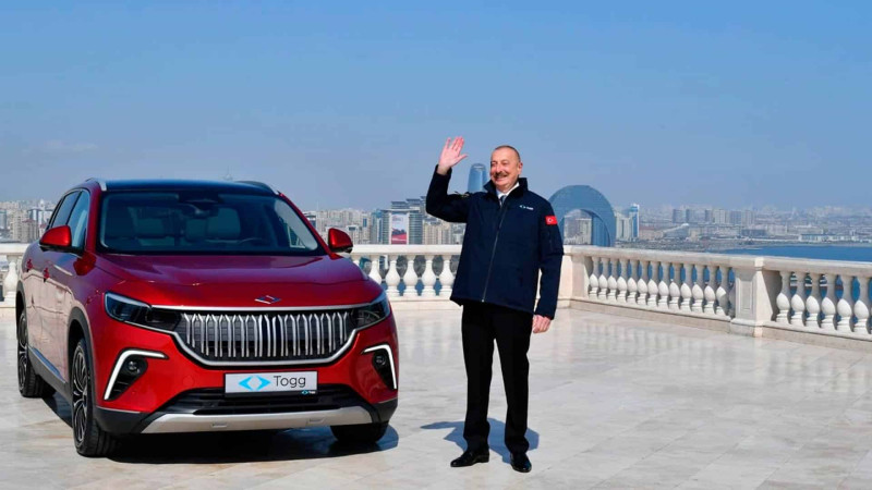 “Togg” elektromobili Bakıya gətirilib