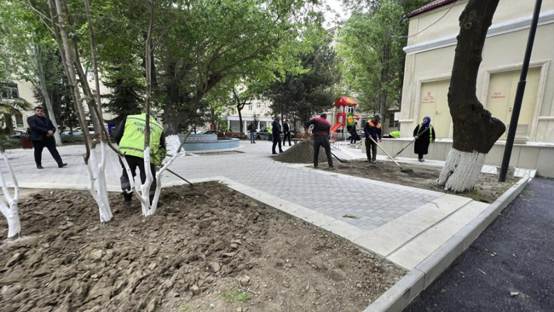 Nəsimi rayonunda daha bir küçə əsaslı təmir olunur