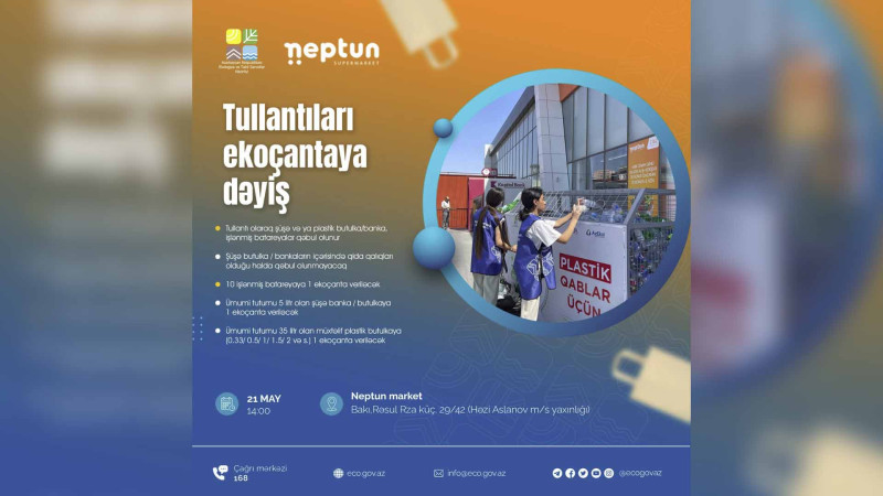 “Tullantıları ekoçantaya dəyiş” layihəsi davam edir