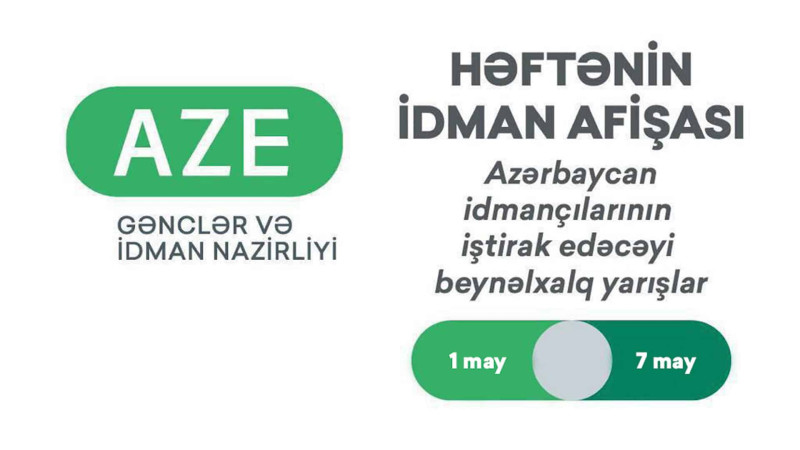 Bakı şəhəri üzrə həftənin idman afişası paylaşılıb