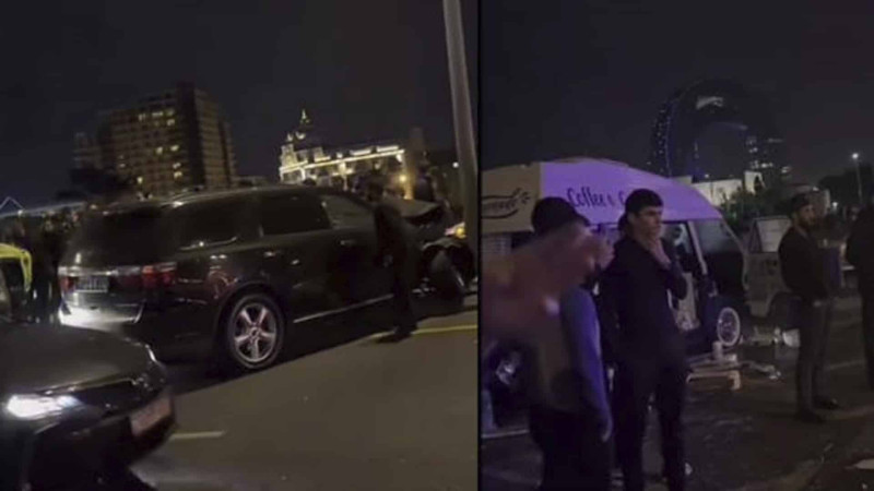 Ağ şəhərdə zəncirvari qəza baş verib