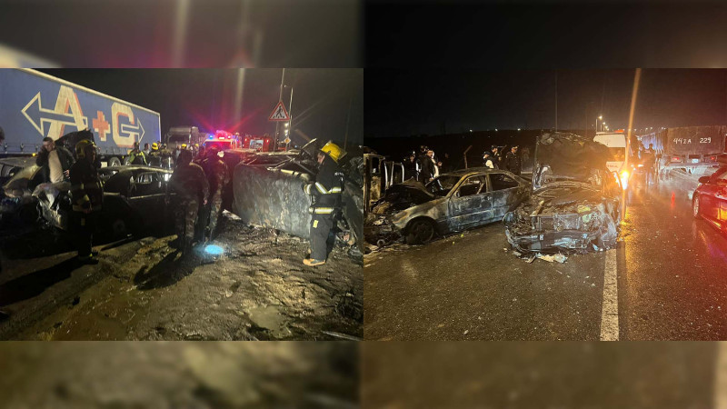 Binəqədi rayonunda qəzada avtomobil alışıb