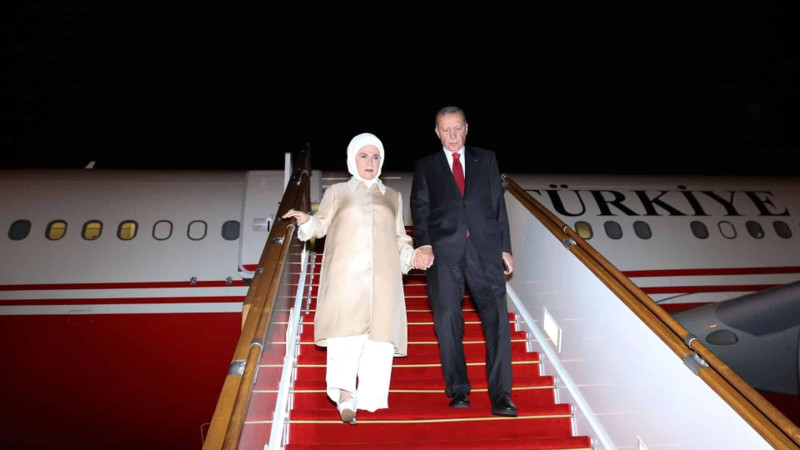 Türkiyə prezidenti Rəcəb Tayyib Ərdoğan Bakıya dövlət səfərinə gəlib