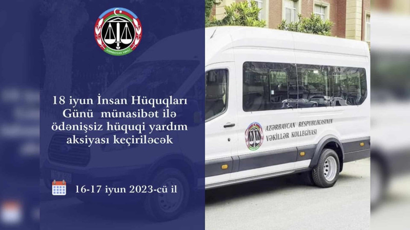Bakıda vəkillər sakinlərə ödənişsiz hüquqi yardım edəcəklər