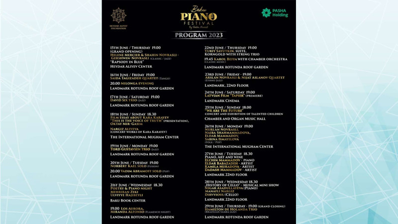 Bakıda Beynəlxalq Piano Festivalı baş tutacaq