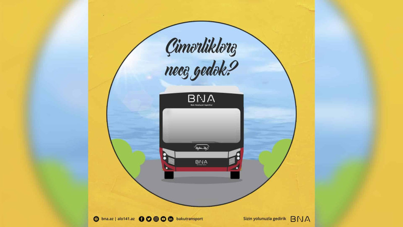 Şəhərdən çimərliklərə avtobuslar təşkil olunur