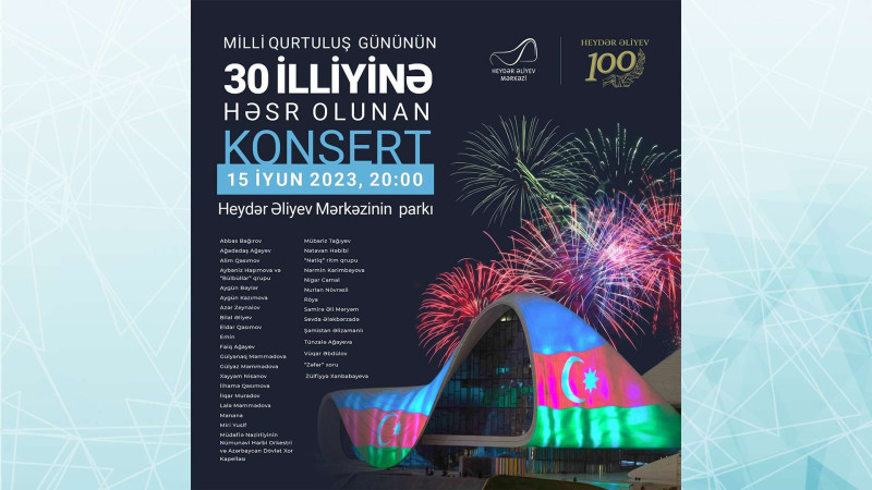Heydər Əliyev Mərkəzinin parkında konsert baş tutacaq