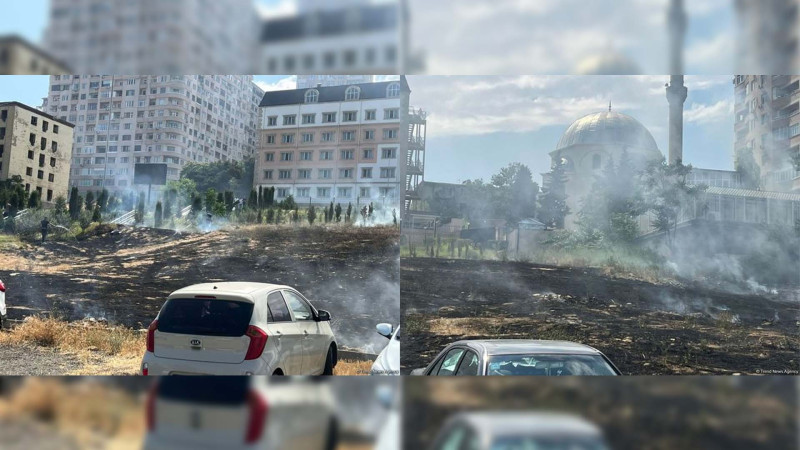 Mətbuat prospektindəki yanğın söndürülüb - YENİLƏNİB