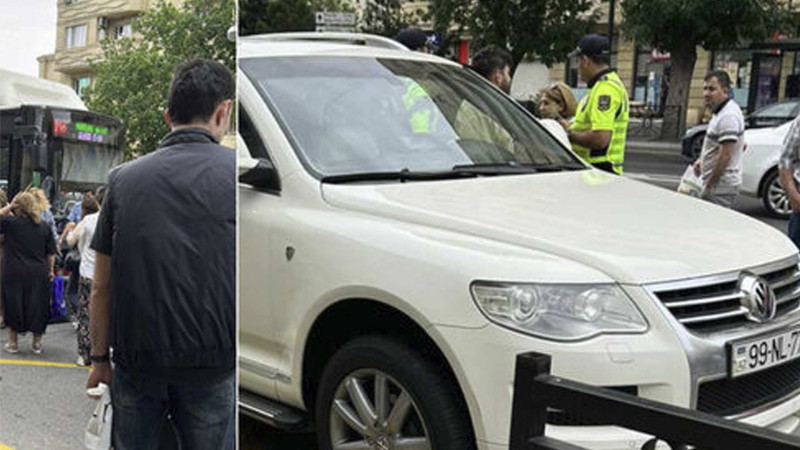 20 nömrəli məktəb-liseyin qarşısında avtomobil məktəbli qızı vurub