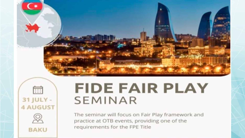 Beynəlxalq Şahmat Federasiyası Bakıda beynəlxalq seminar təşkil edir