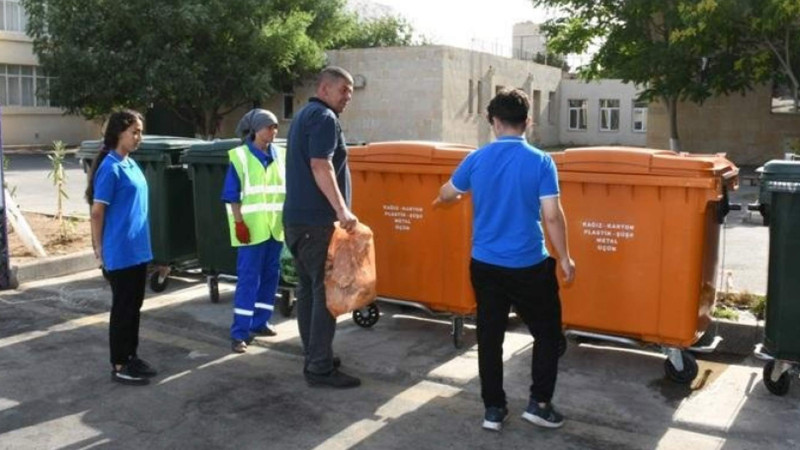 Suraxanı rayonunda zibillərin çeşidlənməsi layihəsinə start verilir